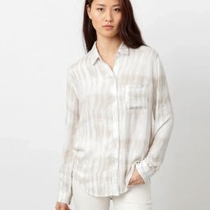 Rails Hunter Button Down Shirt Ivory Cream Tide Flannel Size Medium